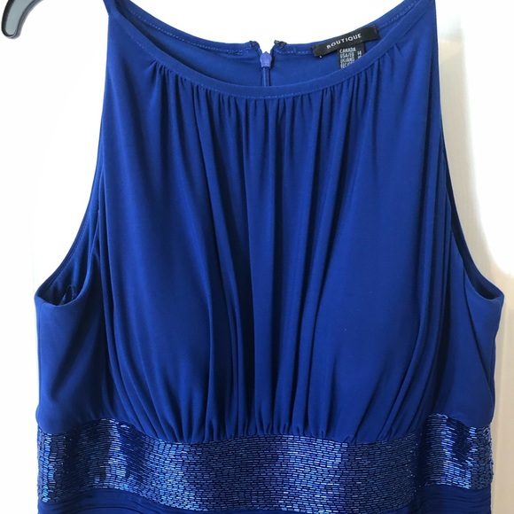 Pretty Royal Blue cocktail dress sz 14 - Picture 1 of 4